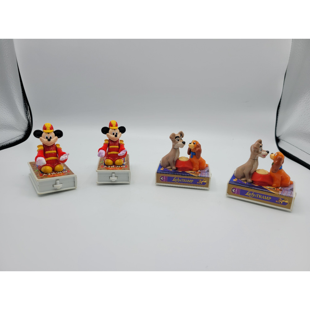 Disney McDonald's Figures Toys Lot (4) Fantasia Lady and the Tramp‎